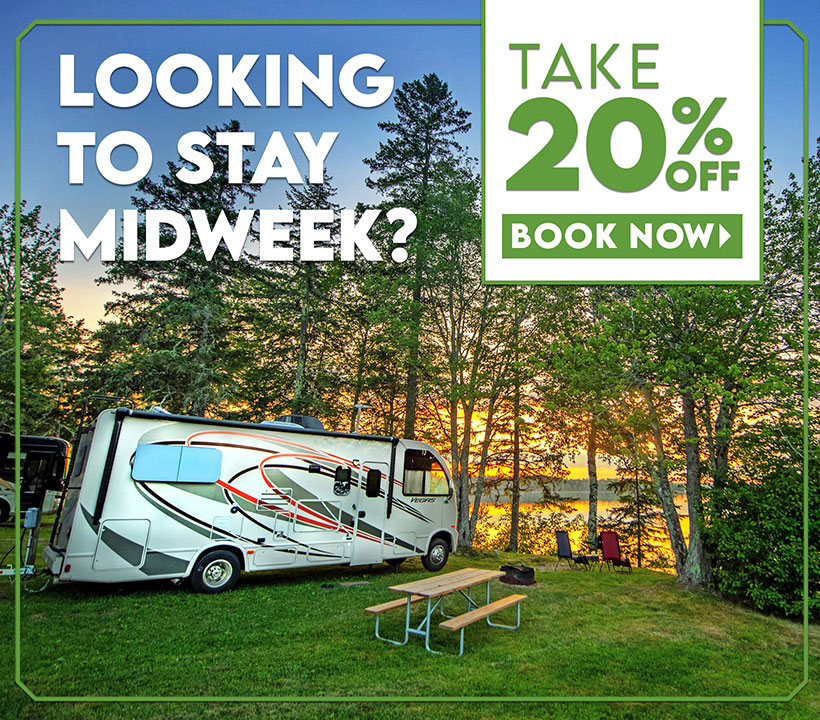 50% off weekly stays! Book now