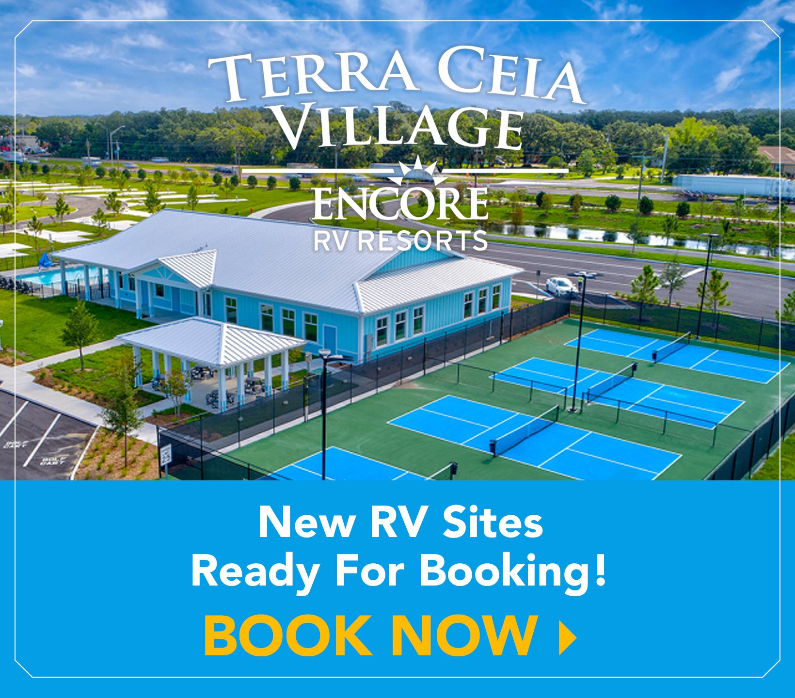New RV Sites ready for booking at Terra Ceia! Book Now!